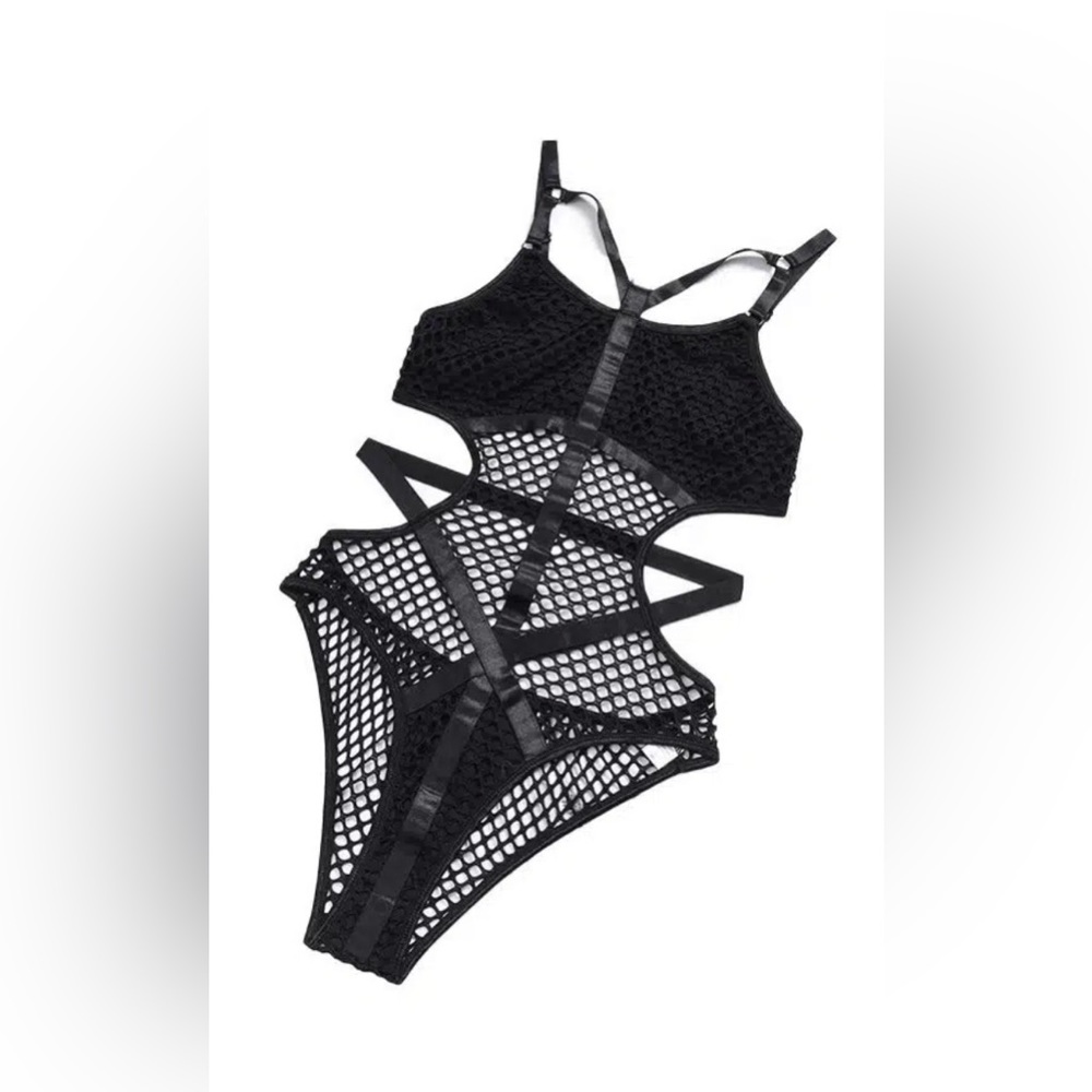 NWOT Gothic fishnet bodysuit in black. 2 available: size small & size medium.